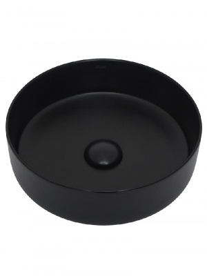 AQM5012 Раковина накладная круглая, цвет черный матовый. 355x355x120 фото в интернет-магазине Русалия
