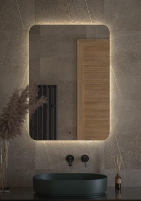 Зеркало  с LED-подсветкой настенное OPTI DEFESTO 70x100 см, DF 2809R фото в интернет-магазине Русалия