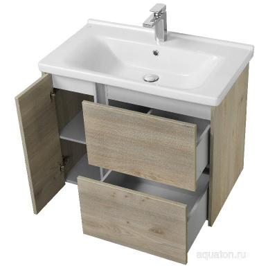 Тумба под раковину AQUATON Стоун 80 сосна арлингтон 1A228201SX850 фото в интернет-магазине Русалия