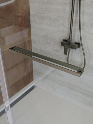 Душевая дверь CEZARES LUX-B-FS-11-140-C-GM фото в интернет-магазине Русалия