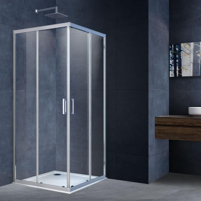 Душевой уголок Alpha VSS-3AL100CL, 1000*1000, хром, стекло прозрачное Vincea фото в интернет-магазине Русалия