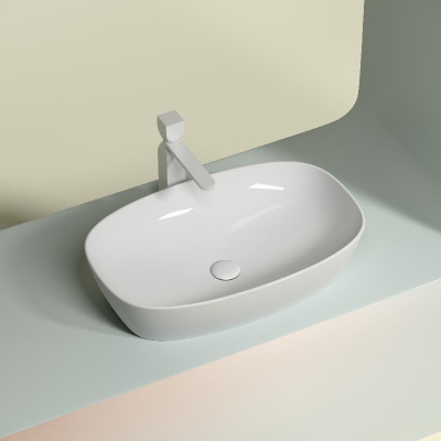 Умывальник чаша накладная овальная Element 600*380*138мм CN6049 Ceramica Nova фото в интернет-магазине Русалия