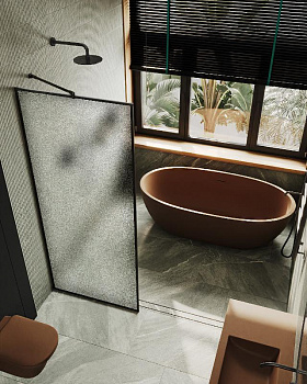 Душевая перегородка полностью в профиле 1950*890 Стекло 8 мм Сатин MGD-833-6 MaybahGlass фото в интернет-магазине Русалия