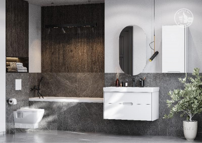 Тумба под раковину AQUATON Оливия 90 белый матовый 1A254401OL010 фото в интернет-магазине Русалия