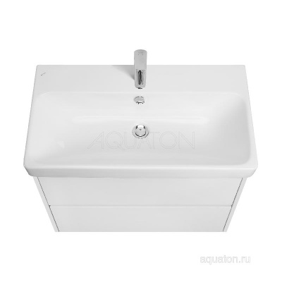 Тумба под раковину AQUATON Сканди 80 белый матовый, белый глянец 1A283001SD010 фото в интернет-магазине Русалия