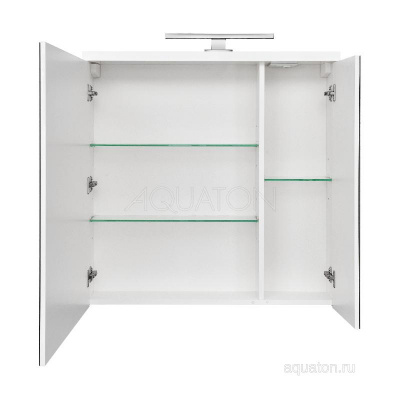 Зеркальный шкаф AQUATON Брук 80 белый 1A200602BC010 фото в интернет-магазине Русалия