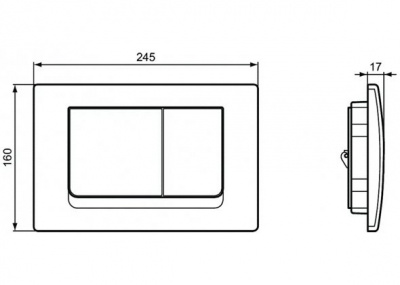 Клавиша смыва R0108AA SOLEA M1, хром Ideal Standard фото в интернет-магазине Русалия