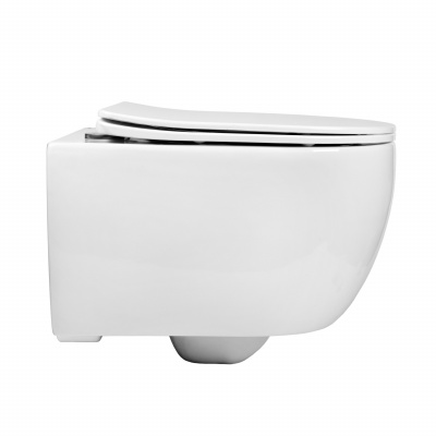 BOND F10-10 Унитаз подвесной безободковый с сиденьем с микролифтом фото в интернет-магазине Русалия