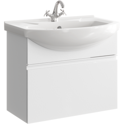 Подвесная тумба 76  Rodos белый ROD01071 + умывальник Элеганс 750 4620008197371 Aqwella фото в интернет-магазине Русалия