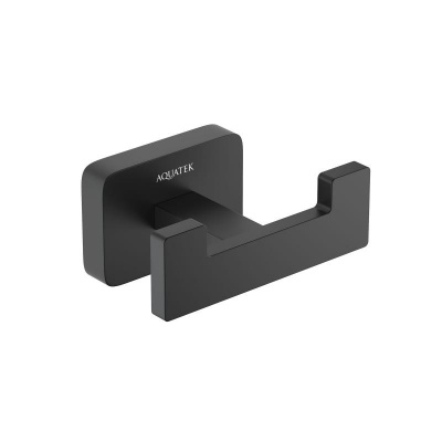 Крючок двойной AQUATEK, матовый черный AQ4302MB ЛИБРА фото в интернет-магазине Русалия