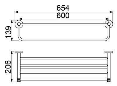 Полка для полотенец Timo Saona (13058/03) черный фото в интернет-магазине Русалия