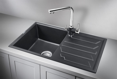 Кухонная мойка GRANULA (8002, ШВАРЦ) фото в интернет-магазине Русалия