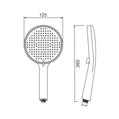 Лейка для душа Splenka S450.51, хром фото в интернет-магазине Русалия