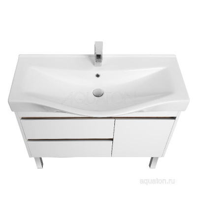 Тумба под раковину AQUATON Нортон 100 белая 1A249001NT010 фото в интернет-магазине Русалия