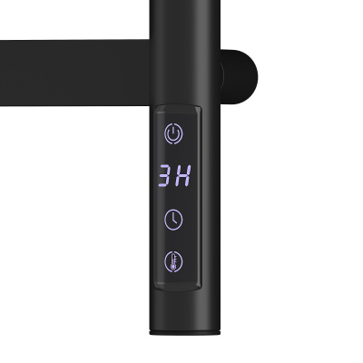 Полотенцесушитель электрический REFLEXION Танами RXT128050BL 800x500 черный матовый, 5 крючков фото в интернет-магазине Русалия