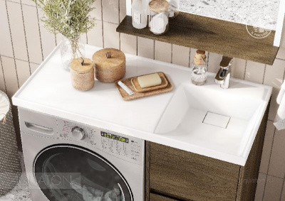 Тумба под раковину AQUATON Лондри 40 Дуб Кантри без фасада 1A267001LHDY0 фото в интернет-магазине Русалия