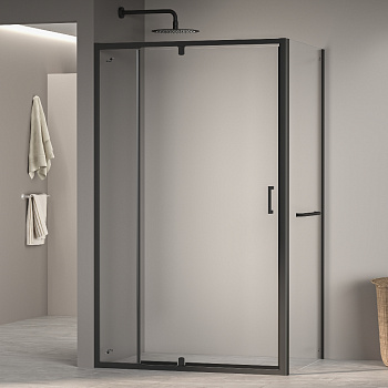 Душевой уголок RGW PA-078-1B (RGW PA-008B + Z-060-2B) 100х110, стекло - прозрачное, профиль черный фото в интернет-магазине Русалия