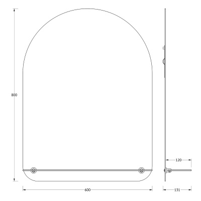 Зеркало настенное с полочкой Optima EVOFORM 60х80 см, BY 0513 фото в интернет-магазине Русалия