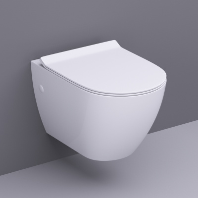 BOND F02-10 Унитаз подвесной безободковый с сиденьем с микролифтом фото в интернет-магазине Русалия