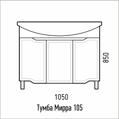 Тумба "Мирра 105", Элеганс 105 Corozo фото в интернет-магазине Русалия