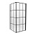Душевое ограждение NEW TRENDY SUPERIA BLACK 90x90x195 P K-0605 фото в интернет-магазине Русалия