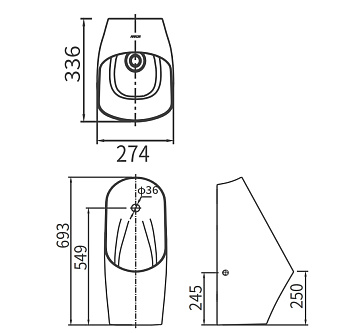 Писсуар ARROW AN6703 подвесной фото в интернет-магазине Русалия