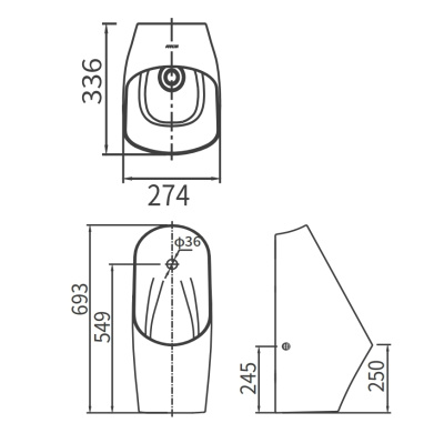 Писсуар ARROW AN6703 подвесной фото в интернет-магазине Русалия