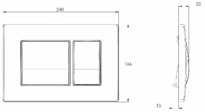 Кнопка смыва Azario двойная, белый (AZ-8200-0032) фото в интернет-магазине Русалия