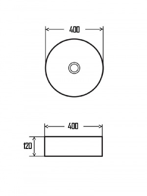 AQM5007 Раковина настольная отдельностоящая круглая. 400x400x120 фото в интернет-магазине Русалия