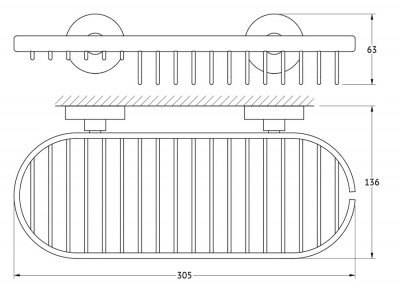 Полочка-решетка с мыльницей 31 см HAR 019 Harmonie Artwelle фото в интернет-магазине Русалия