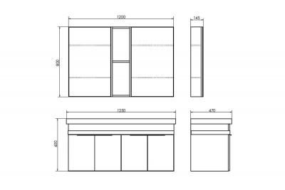 COMFORTY. Зеркало-шкаф "Дуэт-50" дуб натуральный фото в интернет-магазине Русалия