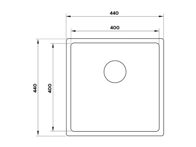 Кухонная мойка UKINOX Techno TEB400.400 -GT10P, 40*40 фото в интернет-магазине Русалия