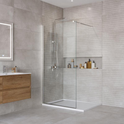 Душевая перегородка BelBagno KRAFT-L-1-90-C-Cr Belbagno фото в интернет-магазине Русалия