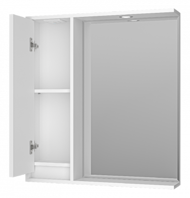 Зеркальный шкаф Balaton 75 левый (белый) BAL-04075-01-Л Brevita фото в интернет-магазине Русалия