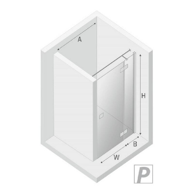 Дверь в нишу NEW TRENDY REFLEXA R 120x200 EXK-5066 (хром) фото в интернет-магазине Русалия