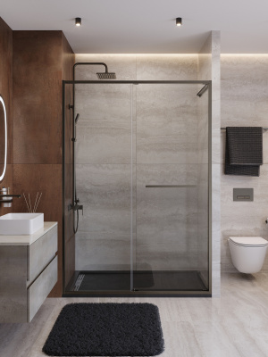 Душевая дверь CEZARES LUX-B-FS-11-140-C-GM фото в интернет-магазине Русалия