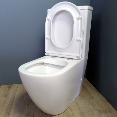 Унитаз-компакт безободковый с сиденьем микролифт LINK SH0103 SHRUDERS фото в интернет-магазине Русалия