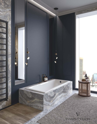 Ванна чугунная Vinsent Veron Square 140x70x45 VSQ1407045 фото в интернет-магазине Русалия