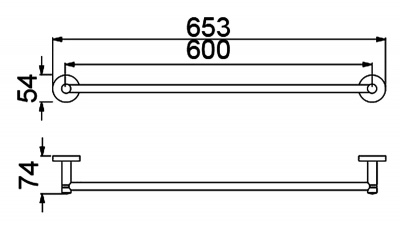 Полотенцедержатель двойной Timo Saona (13056/03) черный фото в интернет-магазине Русалия