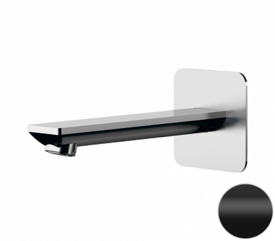 Излив настенный 18 см Remer Energy 91EYNO, черный матовый фото в интернет-магазине Русалия