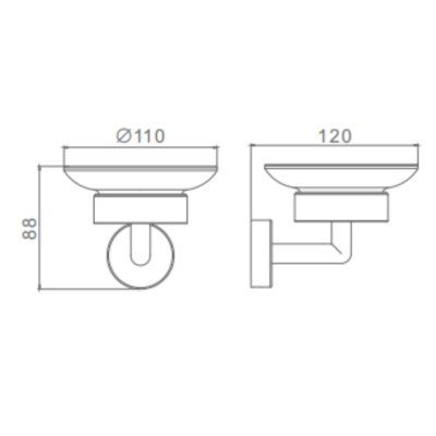Мыльница Raglo R320.02, хром фото в интернет-магазине Русалия