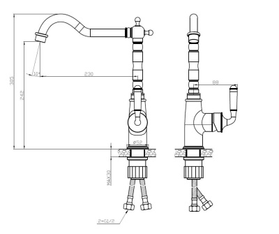 Смеситель для кухонной мойки ESKO PRAGUE (PG 519) фото в интернет-магазине Русалия