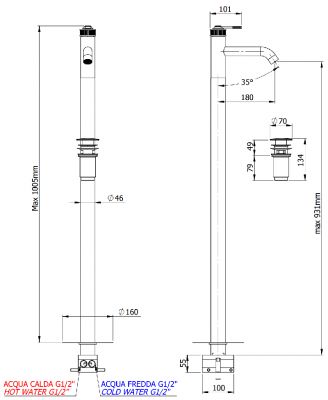 Смеситель для раковины Remer Atelier AL18 фото в интернет-магазине Русалия