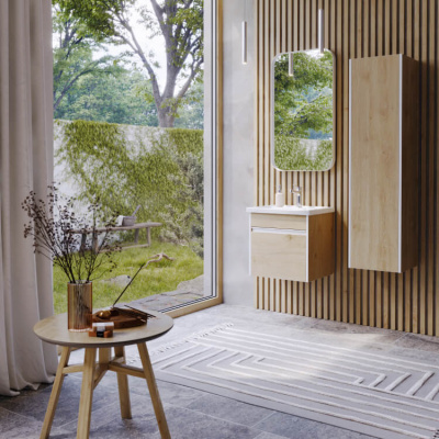 Подвесной пенал 35 см дуб Давос URB0535DD  Urban Aqwella фото в интернет-магазине Русалия