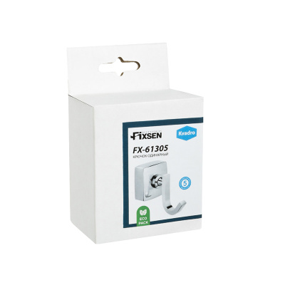 Крючок для ванной FIXSEN KVADRO FX-61305, хром фото в интернет-магазине Русалия