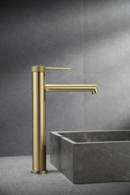 Смеситель для раковины VBF-2RM2BG однорычажный, брашированное золото Vincea фото в интернет-магазине Русалия