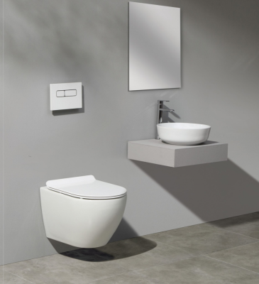 Унитаз подвесной CeramaLux 2197 бело-глянцевый фото в интернет-магазине Русалия