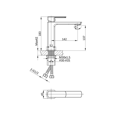 Смеситель для раковины Next VBF-1N1BG однорычажный, брашированное золото Vincea фото в интернет-магазине Русалия