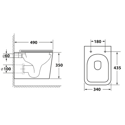 Унитаз подвесной Vatter Ruta-H mini с сиденьем микролифт Slim OWLT190403S OWL фото в интернет-магазине Русалия