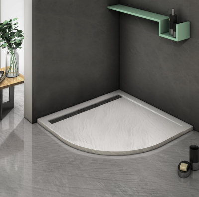 Душевой поддон полукруглый 90х90 TRR90 STONE-WT Weltwasser фото в интернет-магазине Русалия